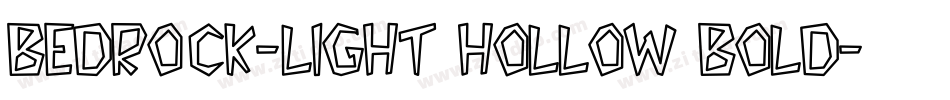 Bedrock-Light Hollow Bold字体转换